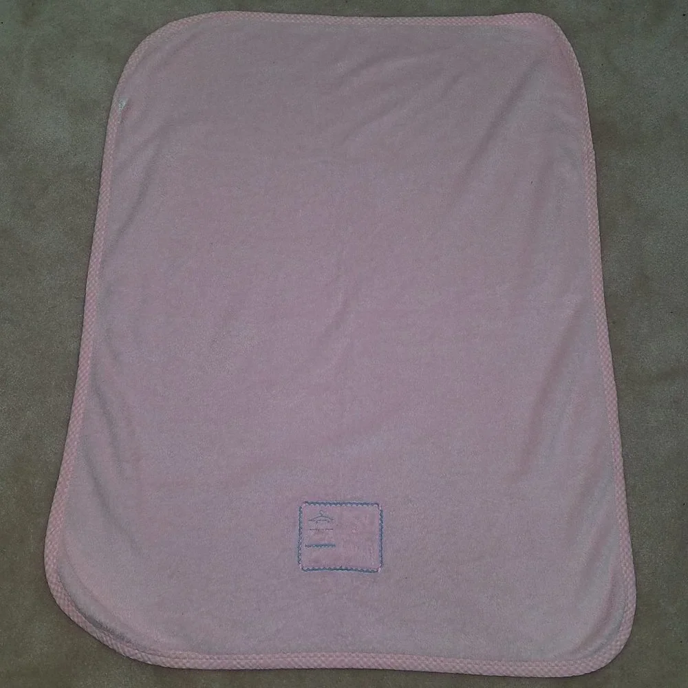 It's A Girl Pink Fleece Baby Blanket Lovey Gingham